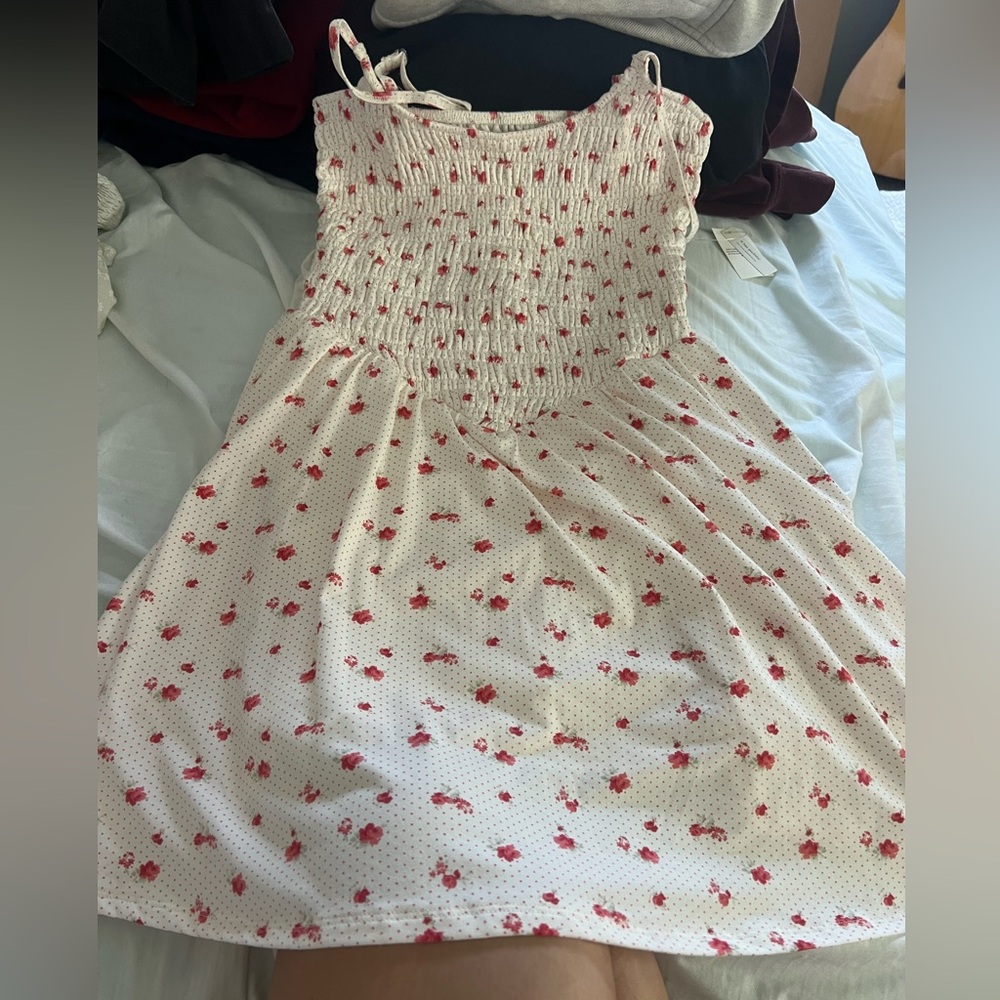 hollister floral dress with built in shorts